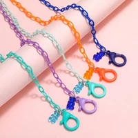 candy color gummy mini bear sunglasses chain mask hanging chain acrylic fashion glasses chain mask holder jewelry gifts for kids
