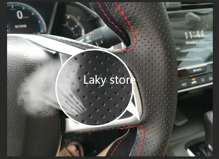 

Hand-stitched Leather Steering Wheel Cover For Subaru Foreste outback,Leather Anti-Slip Steering Wheel Cover 15 inch