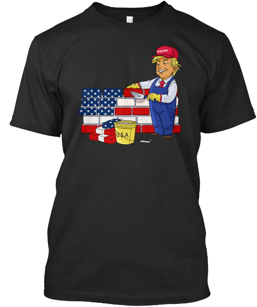 Мужская футболка Trump Building The Wall-USA Edition (1) женская | одежда