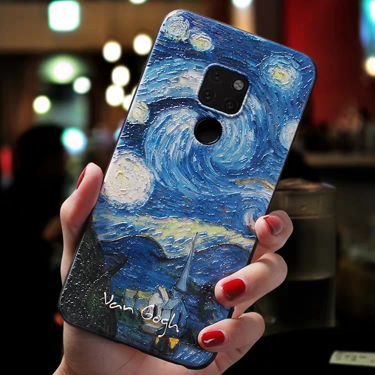 Soft Back Cover For Huawei Mate 10 20 Lite Pro Case Fundas mate 10lite 20lite 20pro Retro Oil Painting Silicone Phone Coque | Мобильные