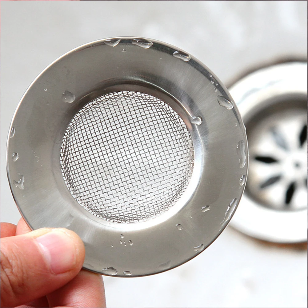 

7.5cm Stainless Steel Sink Filter Hair Colanders Strainers Filter Round Kitchen Drain Bathroom Sink Accessories