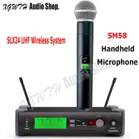 slx slx24 sm58 uhf wireless microphone system sm 58 cordless super cardioid dynamic handheld karaoke mic for shure karaoke dj