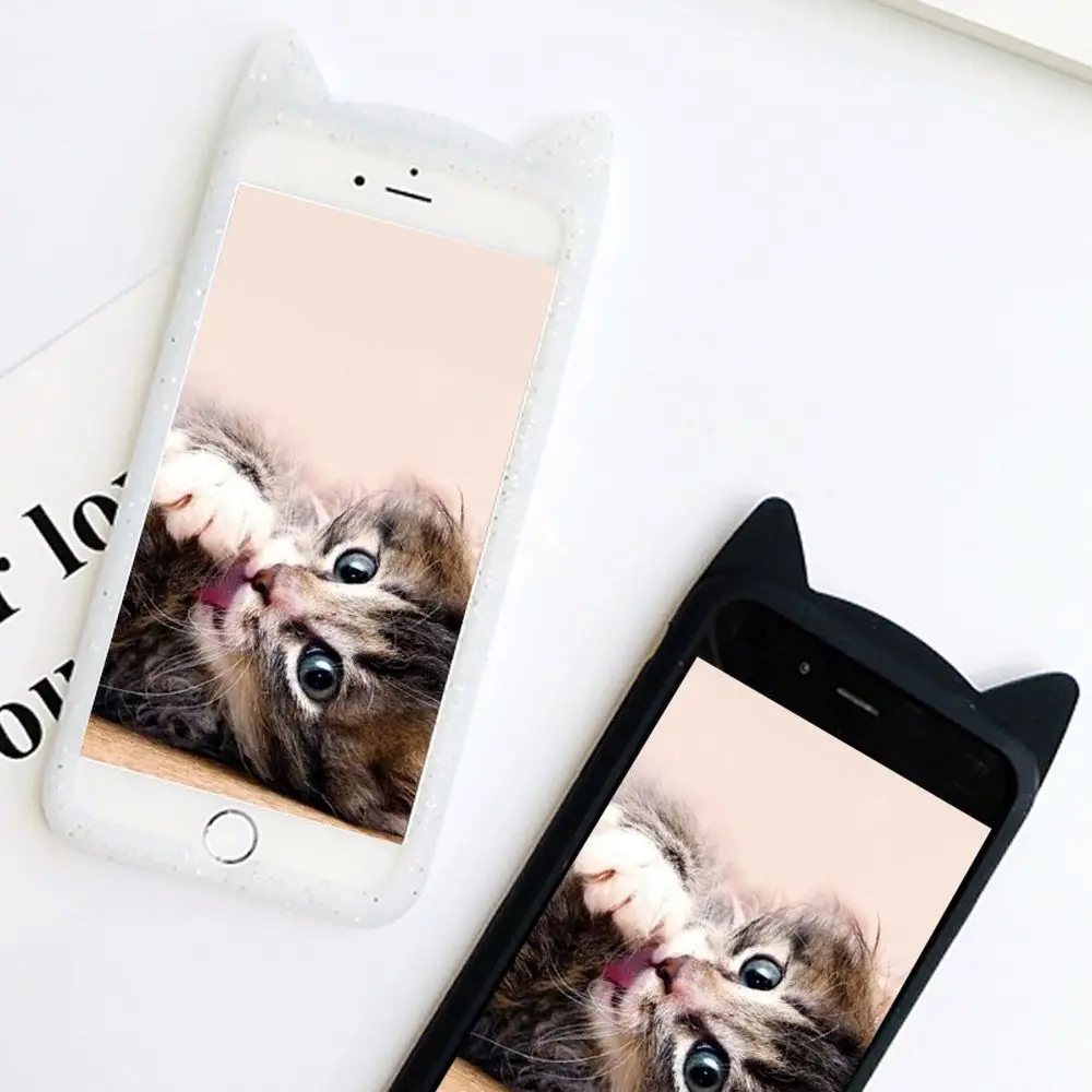 Милый 3D кошачий силиконовый резиновый чехол для телефона Apple iPhone Xr X Xs Max 7 Plus 6 6S 8