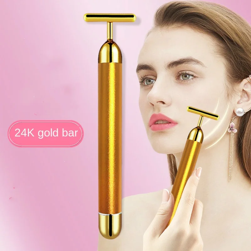 24k Gold Energy Beauty Bar Набор 3d вибромассажер для лица массажер антивозрастной
