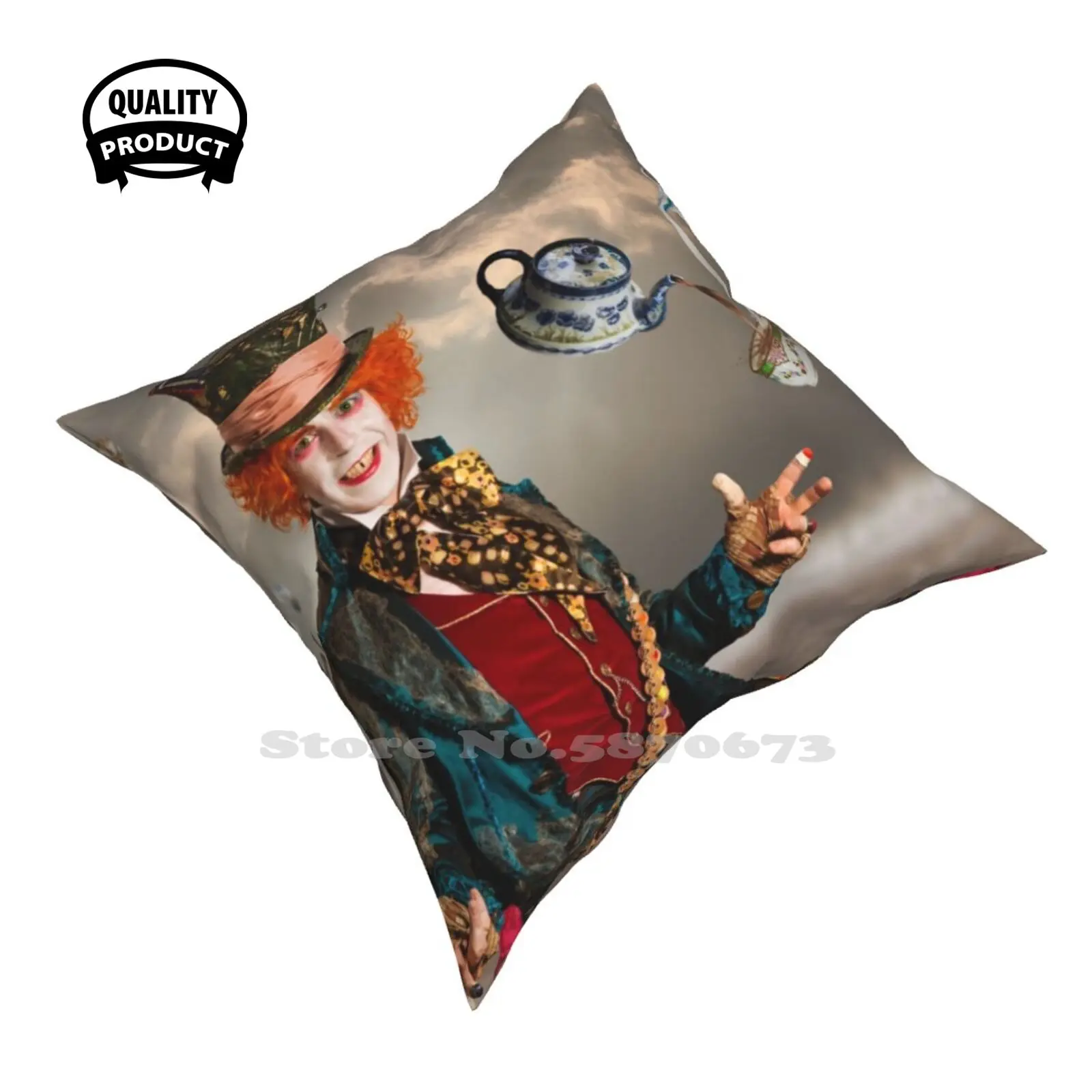 Диванная подушка для чайной вечеринки Mad Hatters наволочка чайника чашка чая