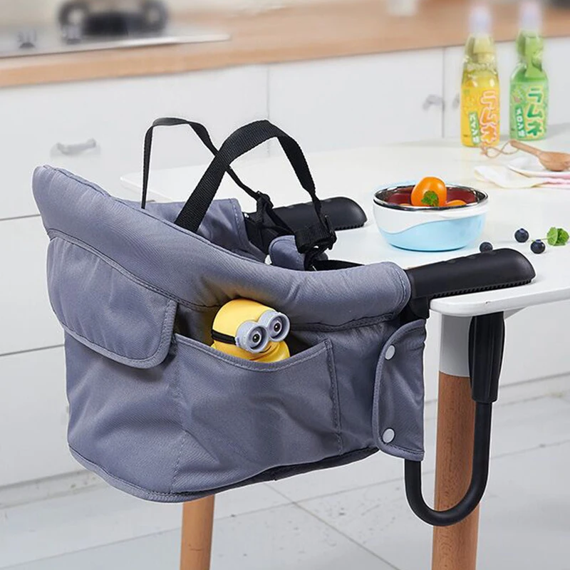 Портативный детский стульчик для кормления складной ремень безопасности