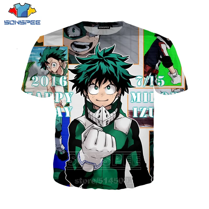 20 My Hero Academy футболка для мужчин женщин Аниме Толстовка 3D принт Bakugou кацуки все могли короткий рукав хип хоп Топ пуловер C001-04 - Цвет: 20
