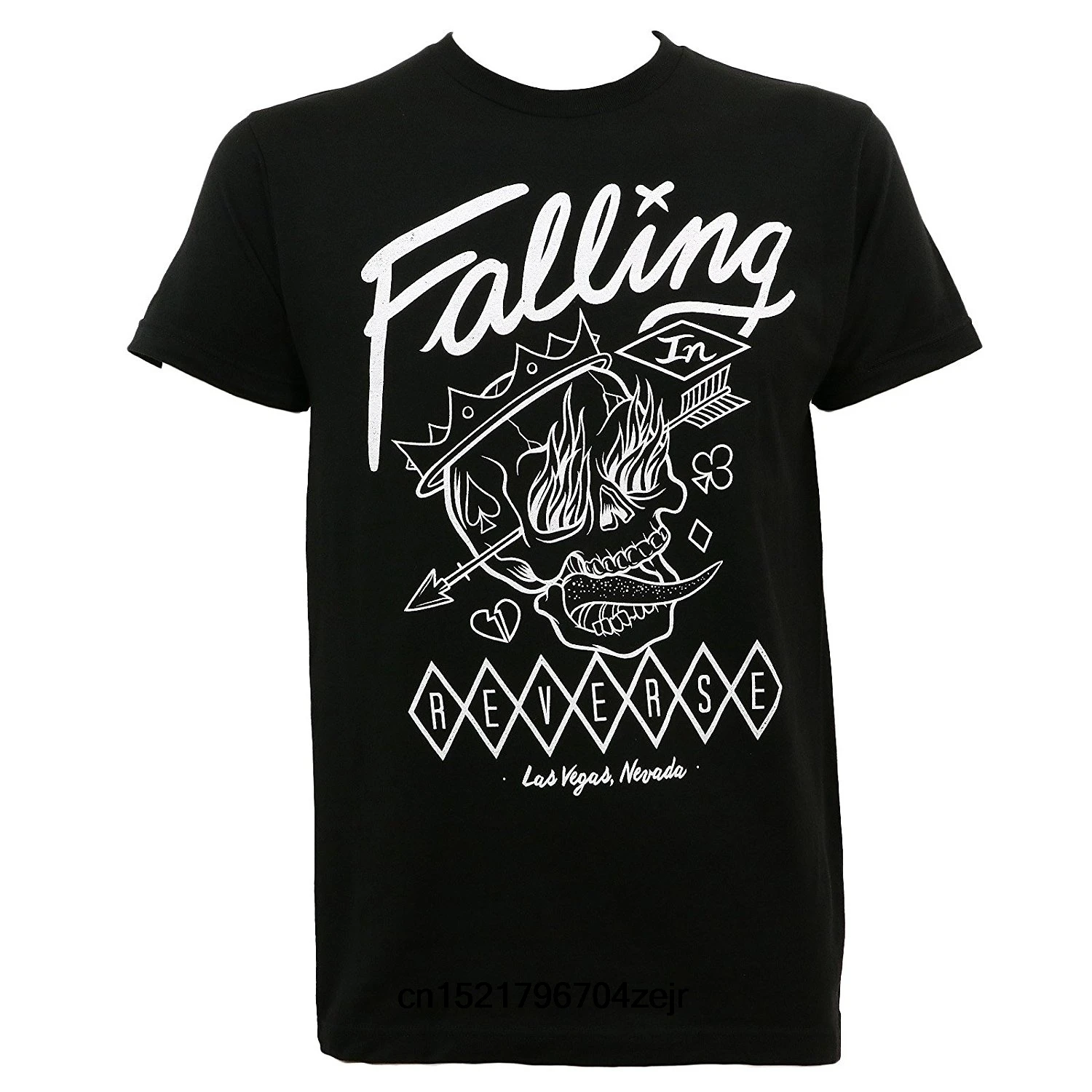 Мужская футболка падающая в обратном пламени Череп короткий рукав забавная