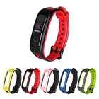 Двухцветный мягкий силиконовый ремешок для Huawei Band 4e 3e Honor Band 4 классический цветной сменный Браслет для наручных часов