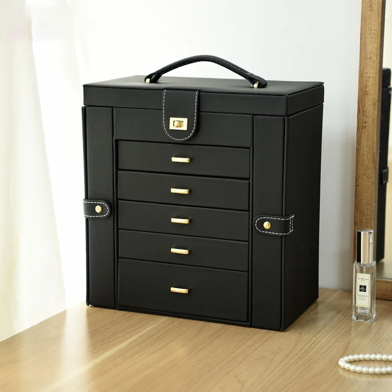

Multi-functional drawer organizers Female High-capacity Princess European-style Korea Upscale Household Jewelry Storage Box