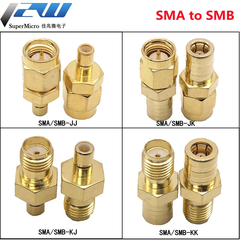 

1Pcs SMA to SMB Male Female Jack Straight RF Coaxial Adapter connector Test Converter, Car Aerial Adapter Antenna RF Connector