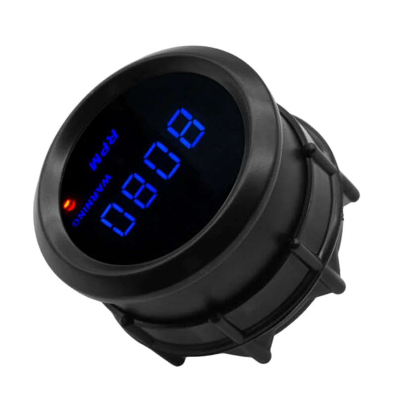 Автомобильный цифровой тахометр 2 дюйма 52 мм Синий светодиодный 0 9999 об/мин