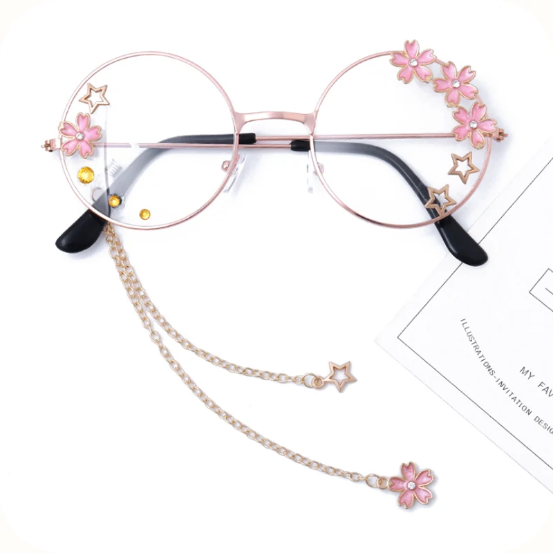 Подвеска очки Lolita Sakura Star японская девушка индивидуальность дикие девочки Сердце