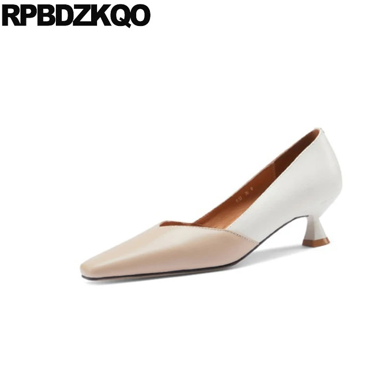 Для офиса на среднем каблуке 10 42 мульти Цветной квадратный носок тонкие 11 43