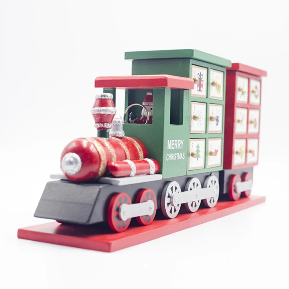 Деревянные рождественские украшения со шлейфом с Адвент-календарем 42*10*19 см 1 шт. |