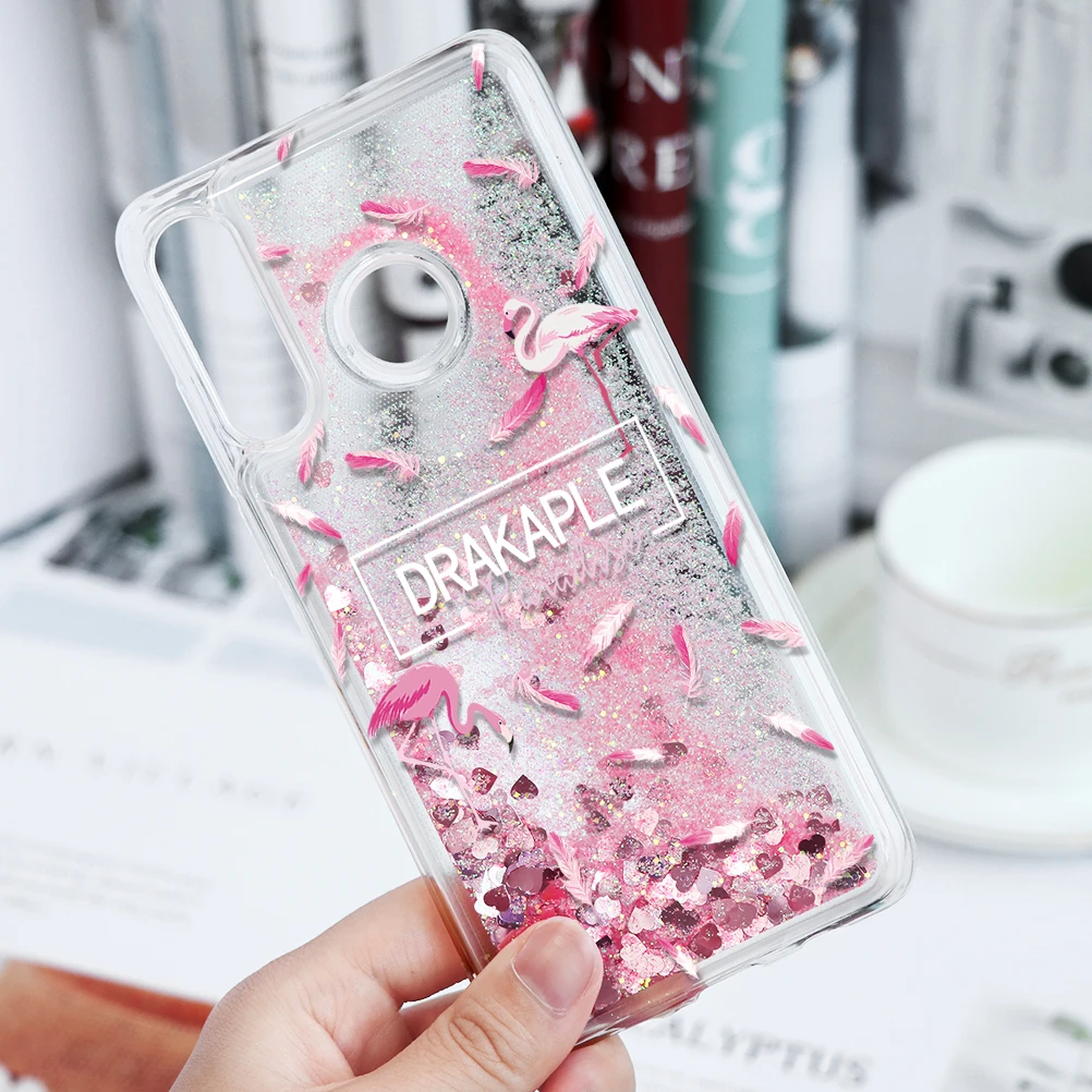 Блестящий Жидкий чехол для huawei P30 P20 Pro P10 P9 P8 Lite Коврики 20 10 9 P Smart Bling чехол для Honor 8X9 Lite играть Fundas - Цвет: hlnyumao