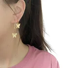 Модные индивидуальные серьги в виде бабочек, милые богемные серьги в стиле панк для женщин, необычные серьги для пирсинга, модные ювелирные украшения для девочек