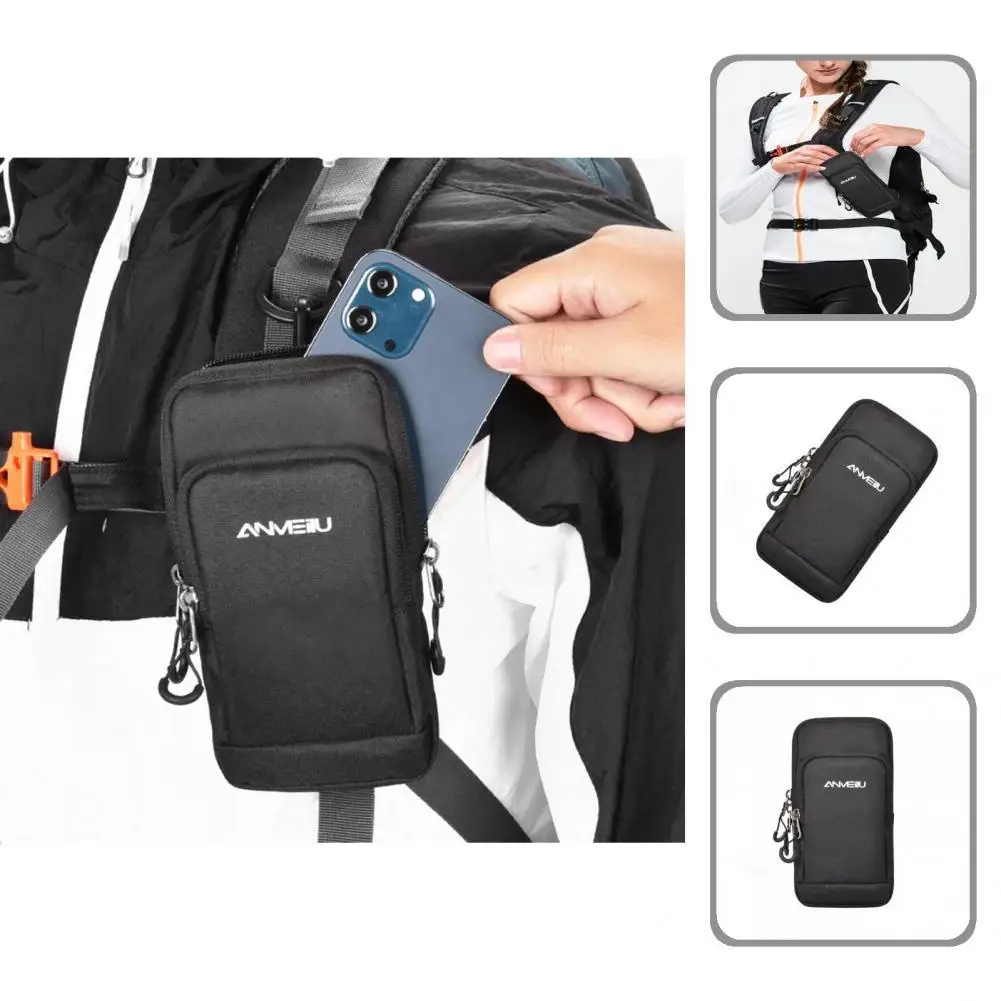

Hands Free Fastener Type Bag Clip Phone Pouch with Belt Clip for Exercise