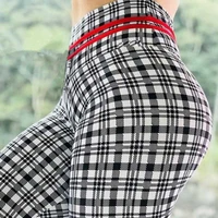blackarachnia spandex 8 high elastic workout leggings for women push up legging plaid printing pants casual womens sportswear