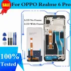 ЖК-дисплей кодирующий преобразователь сенсорного экрана в сборе дюйма с рамкой для OPPO Realme 6 Pro RMX2061 RMX2063