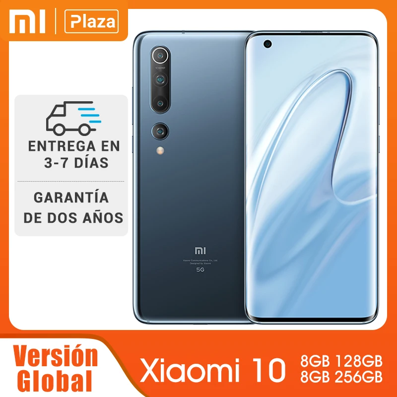 Глобальная версия Xiaomi Mi 10 Mi10 5G мобильных телефонов Snapdragon 865 8 Гб 256 108MP Quad Camera 6 67 &quot90