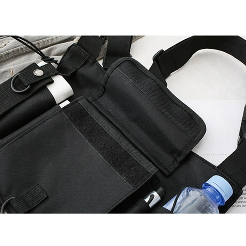 

2x Radio Walkie Talkie 3 Pocket Chest Pack Bag Harness for Motorola Baofeng KENWOOD Front Pack Small Size & Large Size