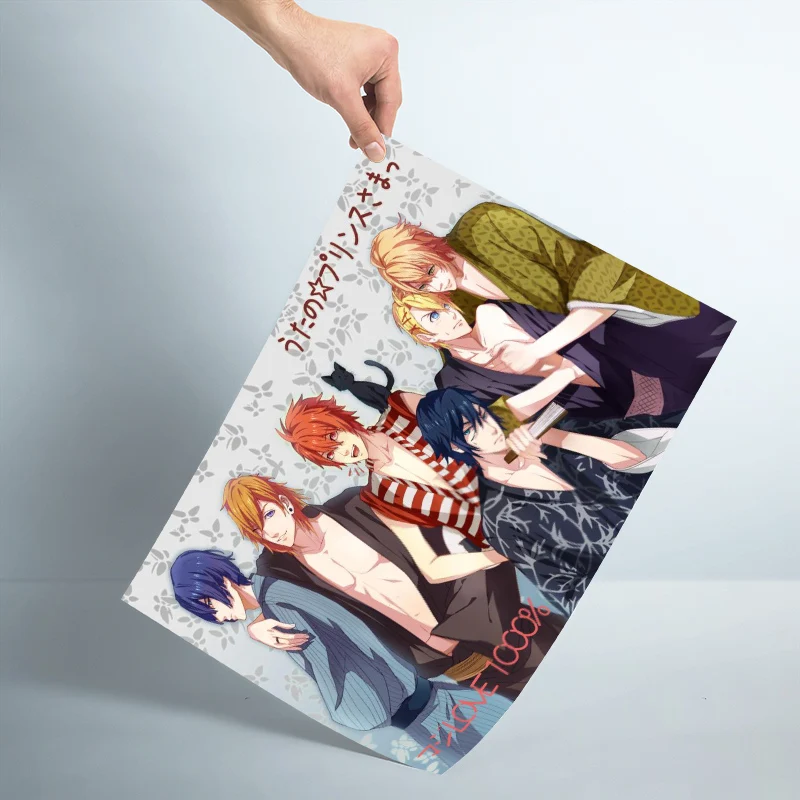 Атласный постер Uta no Prince Sama на заказ тканевый настенный с принтом из шелковой