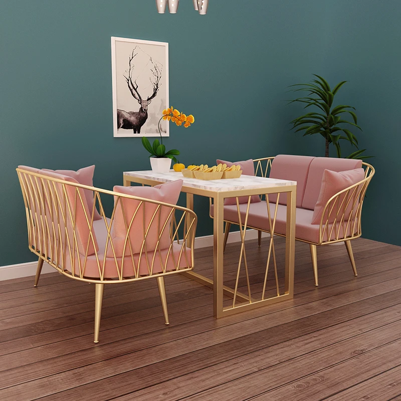Tea shop coffee net red simple negotiation reception lounge area bar restaurant dessert table and chair combin | Мебель