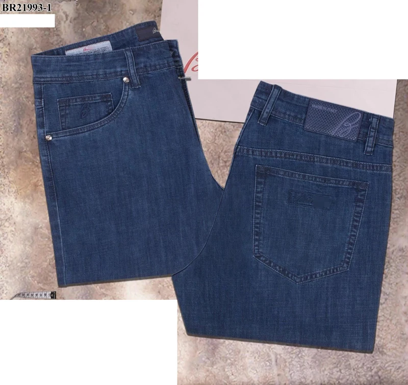 

BILLIONAIRE Jeans men 2021 summer 100% cotton high quality embroidery elasticity zipper Black jeans size 31~40 free shippng