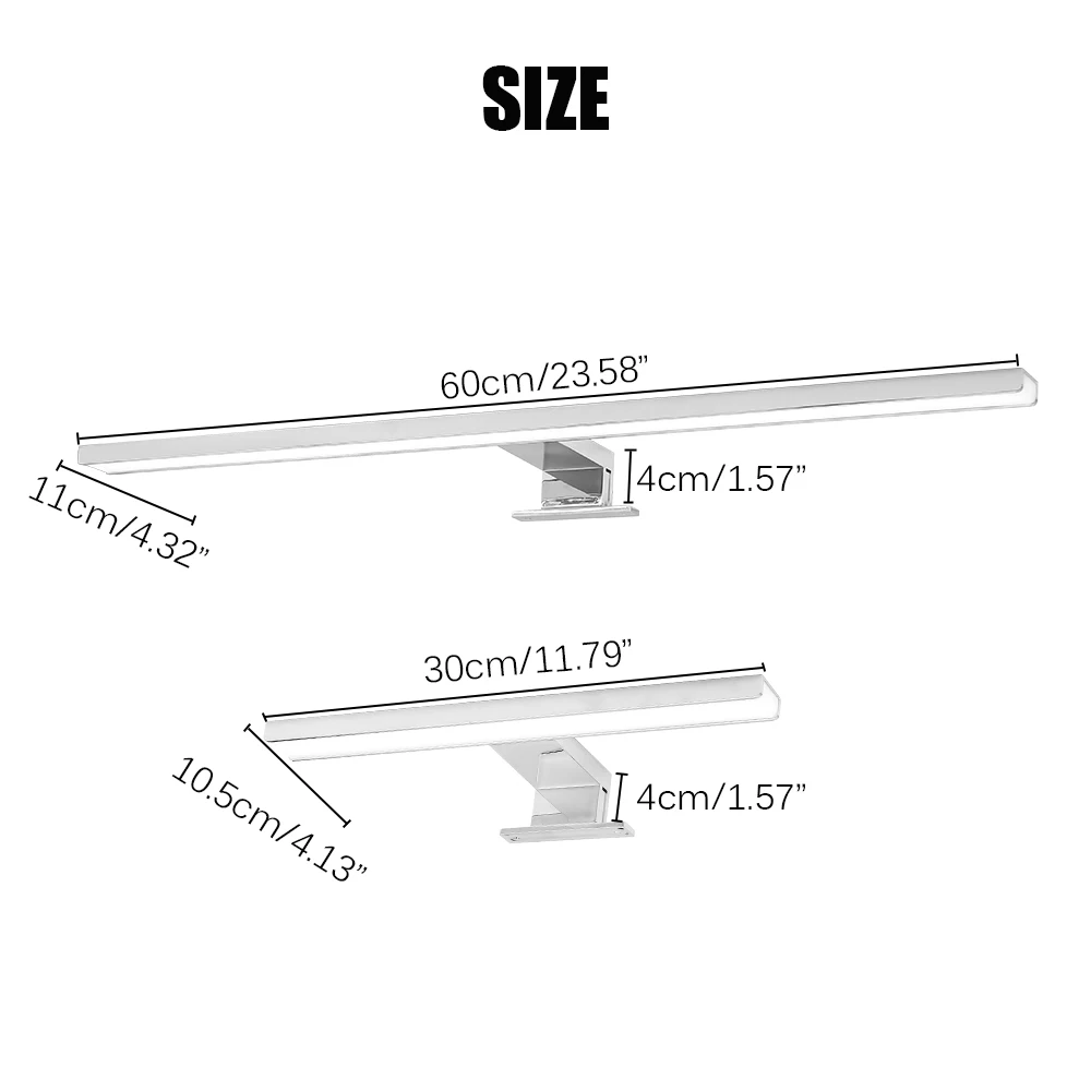 

Retro Cosmetic Mirror Lamp 500mm 8W LED European Makeup Light Vanity Bathroom Wall Lights Bronze Cabinet Lighting Decoration