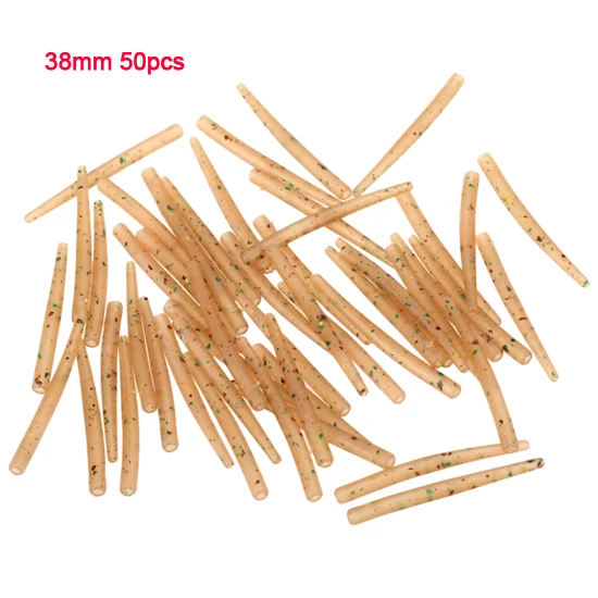 CM 38mm 50pcs 50 шт./лот 54 мм анти запутывание резиновых рукавов соединяется с рыболовный крючок для карпа грубая мягкий резиновый материал рыболовный аксессуар - Цвет: CM 38mm 50pcs