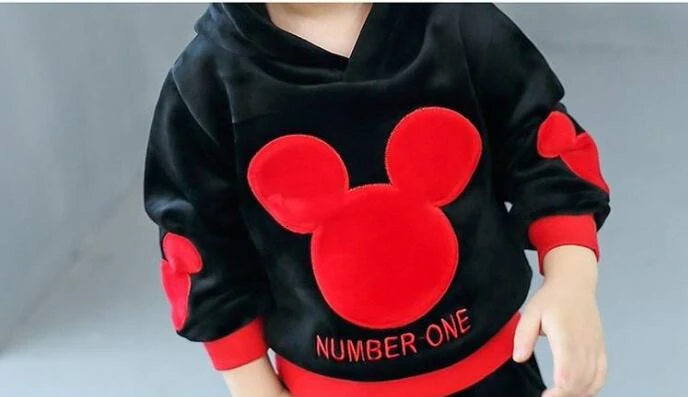 Kids Winter Clothing Set Fashion Thick Warm Cartoon Hooded Coat +pants 2pcs Little Boys Girls Outfits For 1-2-3-4-5-6Y | Детская одежда