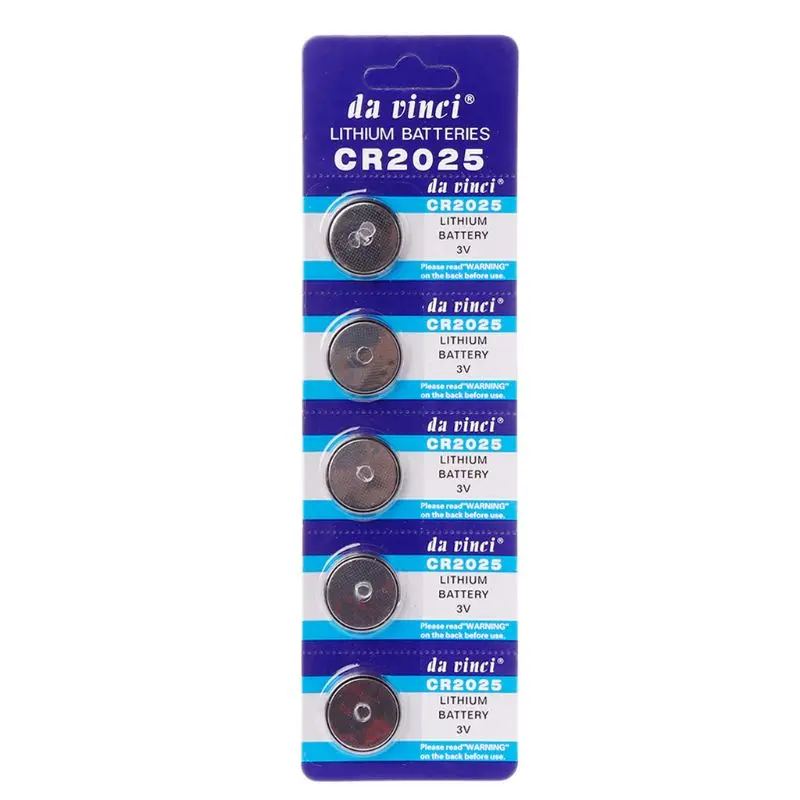 

5PCS 5PCS Lithium Battery CR2025 3V Cell Coin Batteries DL2025 BR2025 KCR2025 CR 2025 Car Key Button Watch Computer Electronic
