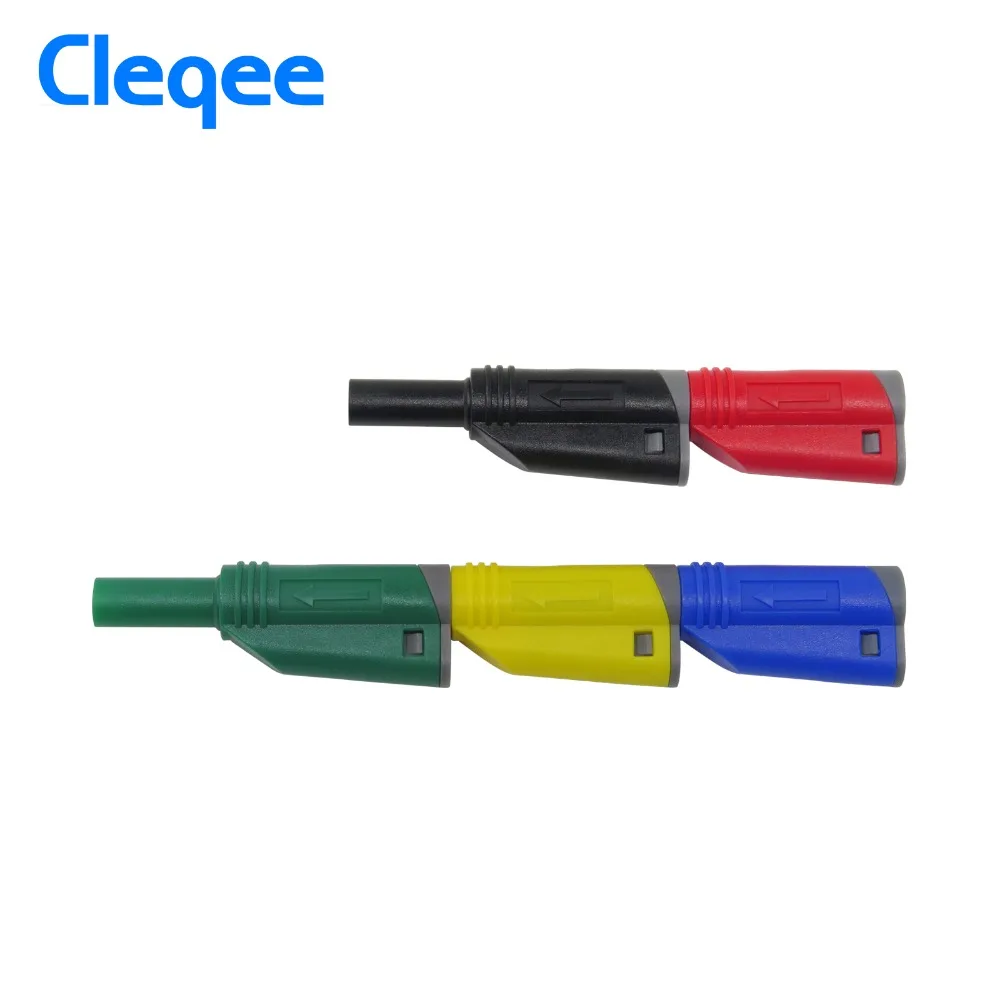 Cleqee P3005 Штабелируемый Безопасный 4 мм банановый штекер для пайки/сборки