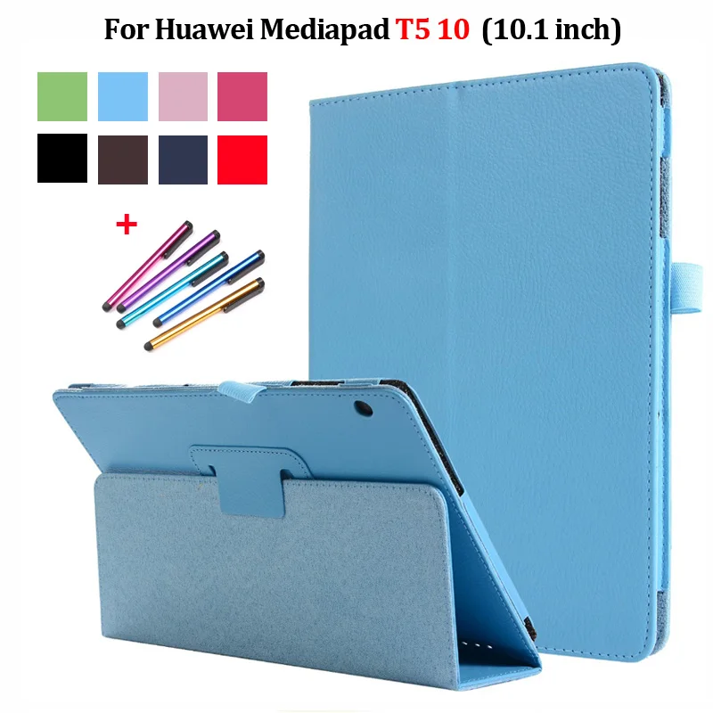 

Чехол для планшета Huawei Mediapad T5 10, чехол 10, 1 дюйм, флип-чехол, чехол-подставка для Funda Huawei Mediapad T5, чехол 10,1 дюйма + ручка