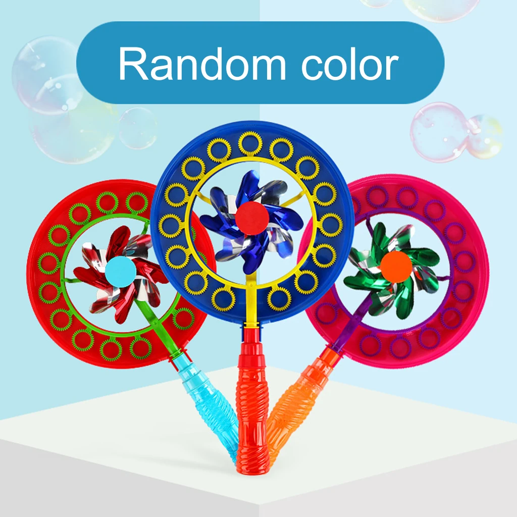 

Windmill Bubble Wand,16.3 Inch Bubble Blower and Pinwheel Spinner for Kids