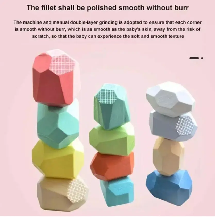 Креативный деревянный камень Дженга детские игрушки строительный блок радужные