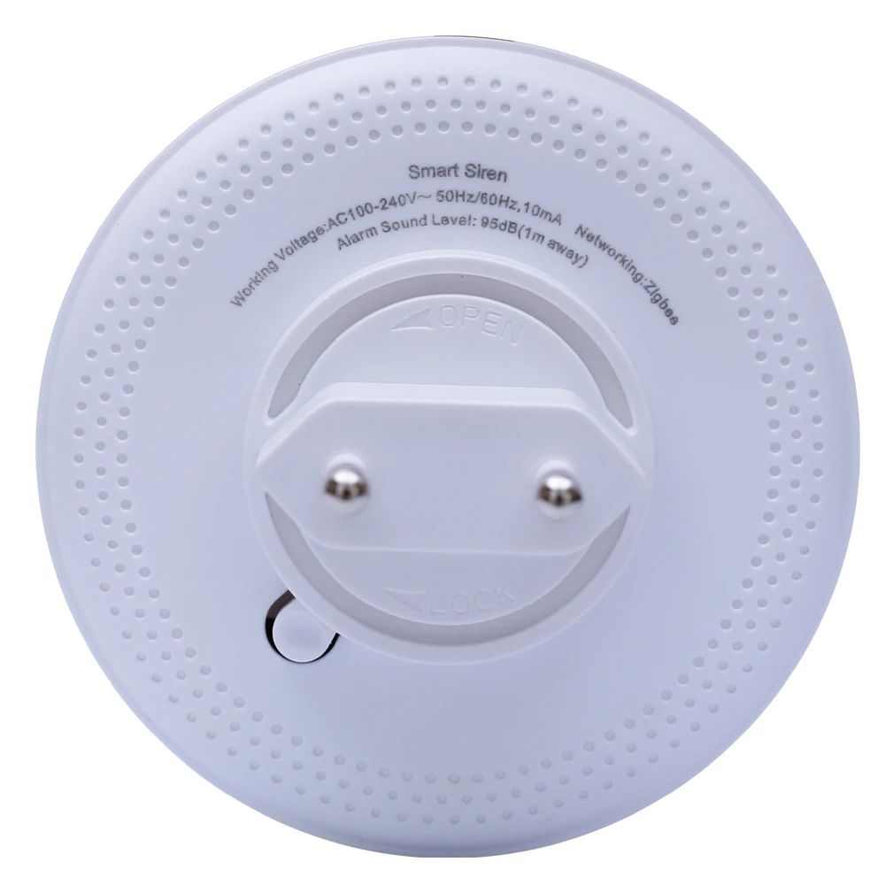 Фото Умная сирена-стробоскоп Tuya Smart Zigbee3.0 с громким звуком 95 дБ для отпугивания воров, работает с Home Assistant и Zigbee2MQTT №3