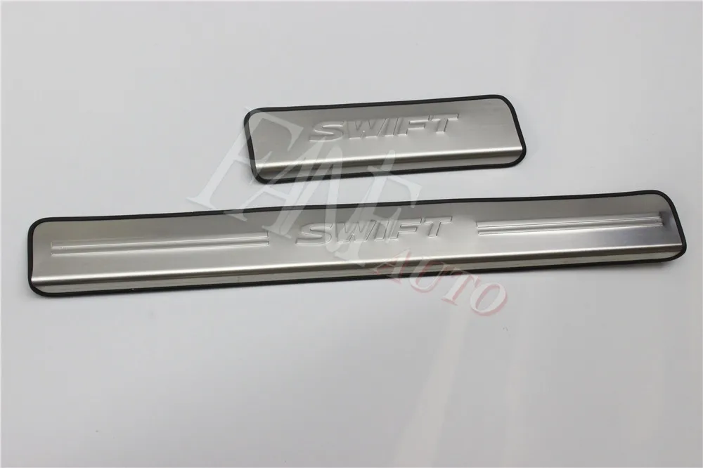 Нержавеющая сталь светодиодные пороги Накладка защита порогов защитная накладка для Suzuki Swift 2012