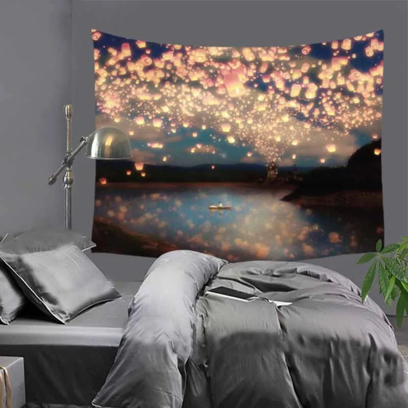 Индийский гобелен в стиле Хиппи Мандала настенное богемное покрывало Декор для