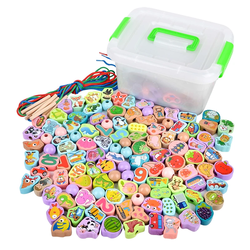 Игрушка Woo Деревянные игрушки для девочек и мальчиков фигурки животных фрукты из