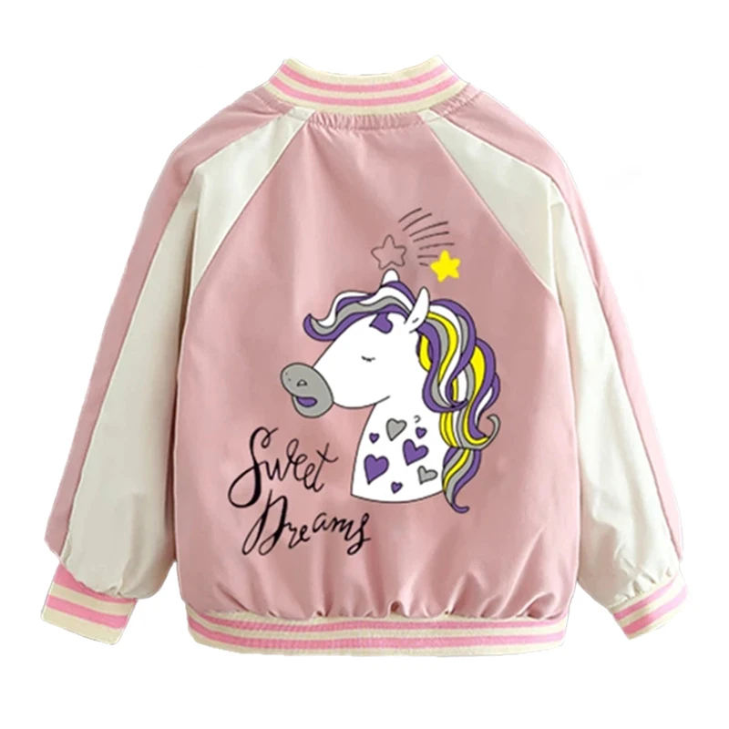 

Детская куртка-бомбер с длинным рукавом для девочек