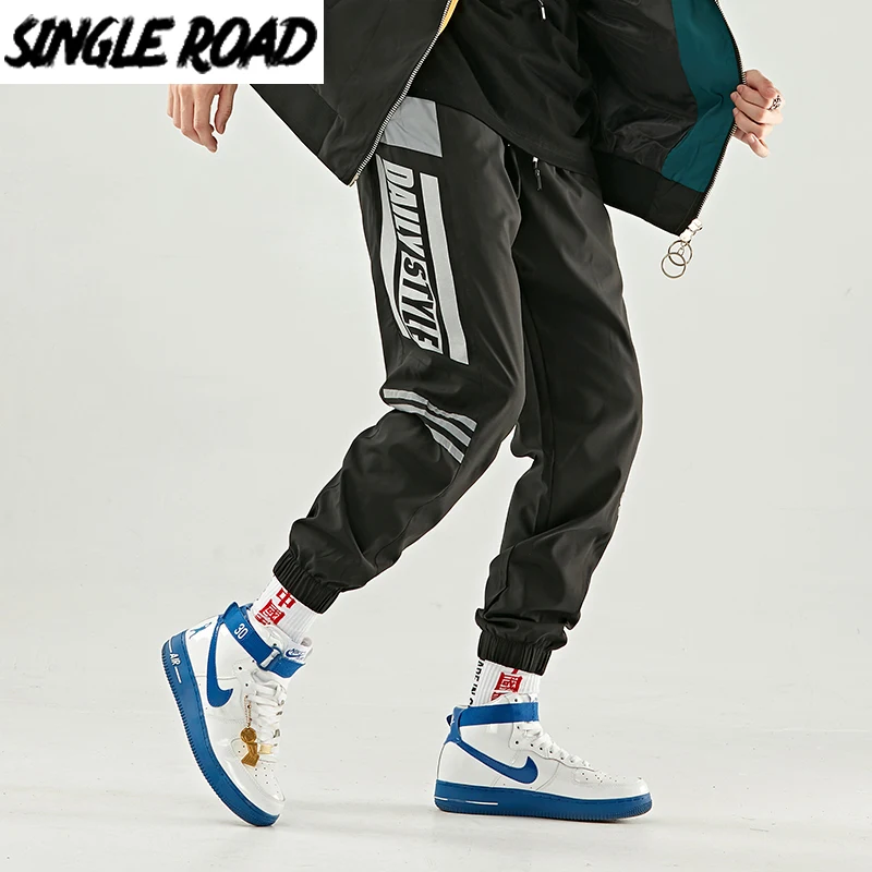 

Мужские спортивные штаны SingleRoad, штаны-шаровары с полосками по бокам, в стиле хип-хоп, 2020, на весну, Японская уличная одежда