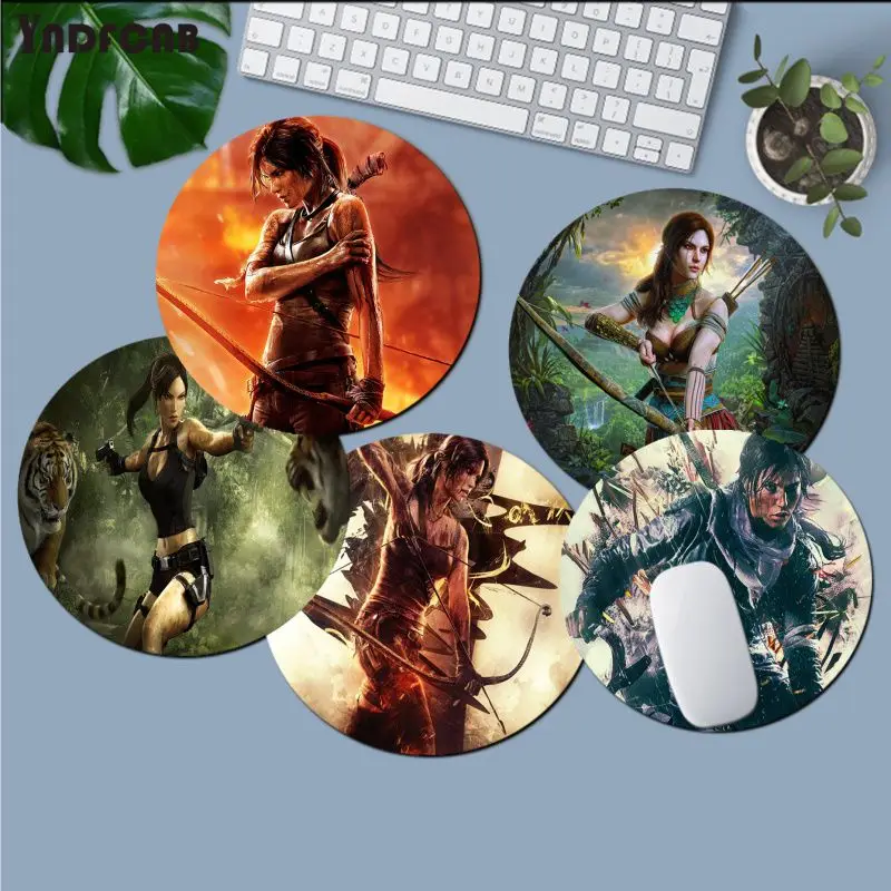 

Funny Lara Croft Tomb Raider Anti-Slip Durable Silicone Computermats Anti-Slip Laptop PC Mice Pad Mat gaming Mousepad