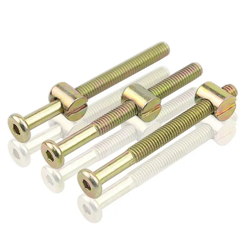 Болты с шестигранной головкой болты мебельный болт резьбой M 6x55 мм бочковые гайки