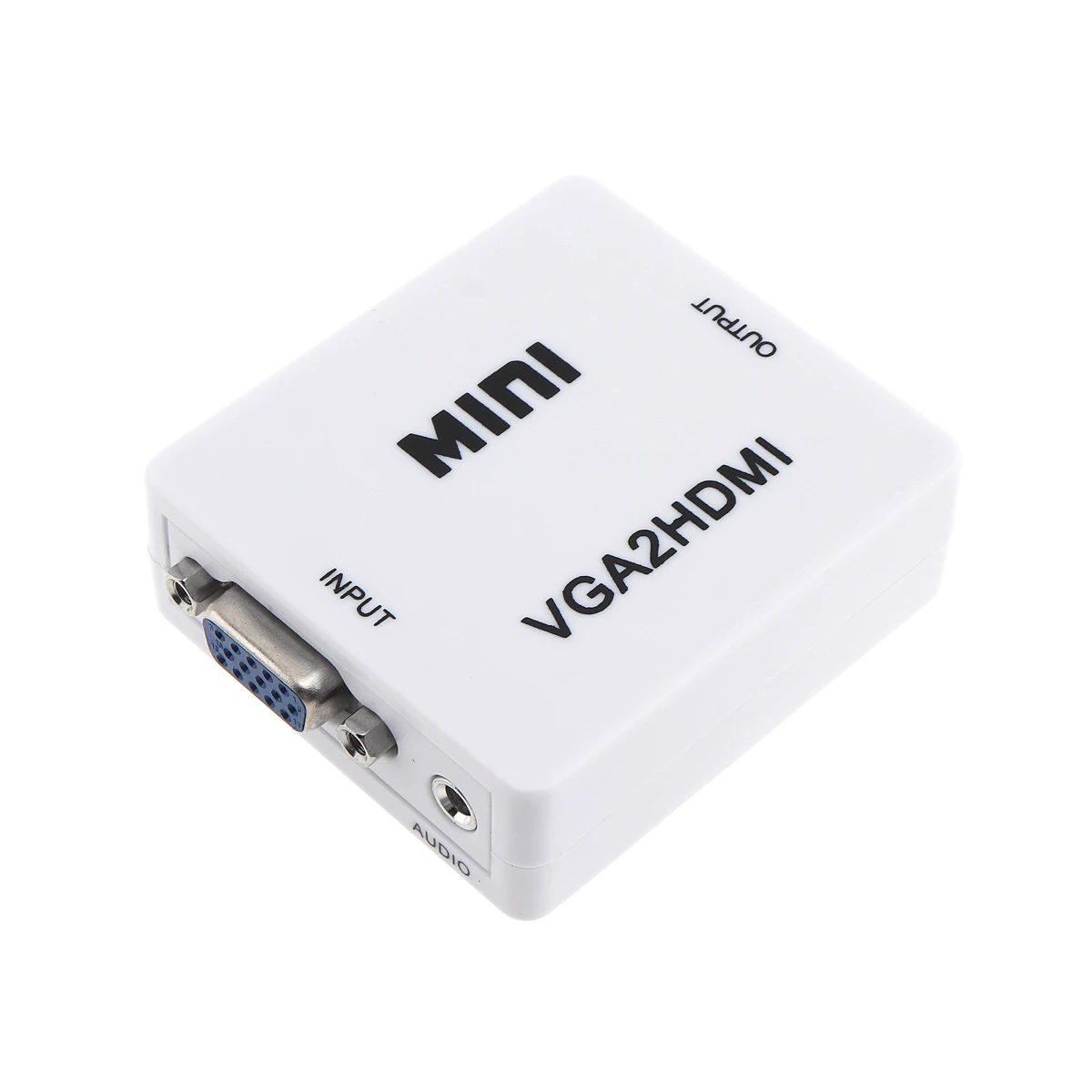 

1 PcWhite HD VGA 3.5mm Audio to HDMI Converter with 1080P Conversion Head Support Computer Connected TV Projector with Audio