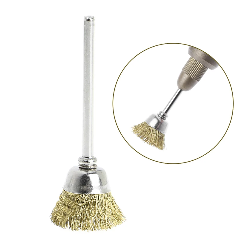 

10Pcs 18mm Brass Wire Wheel Brushes For Grinder Rotary Tool Accessories Set