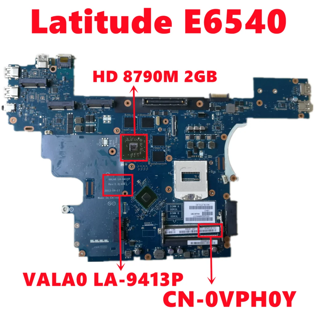 Параметры 0 В ph0y VPH0Y для материнской платы ноутбука dell Latitude E6540 модель VALA0