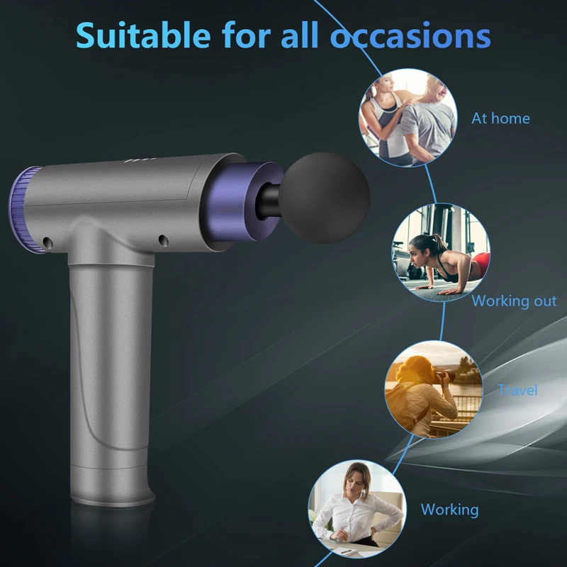 

Massage Gun Relaxation Muscle LCD Touch Display Vibration Fitness Equipment Noise Reduction Electric Massage Instrument