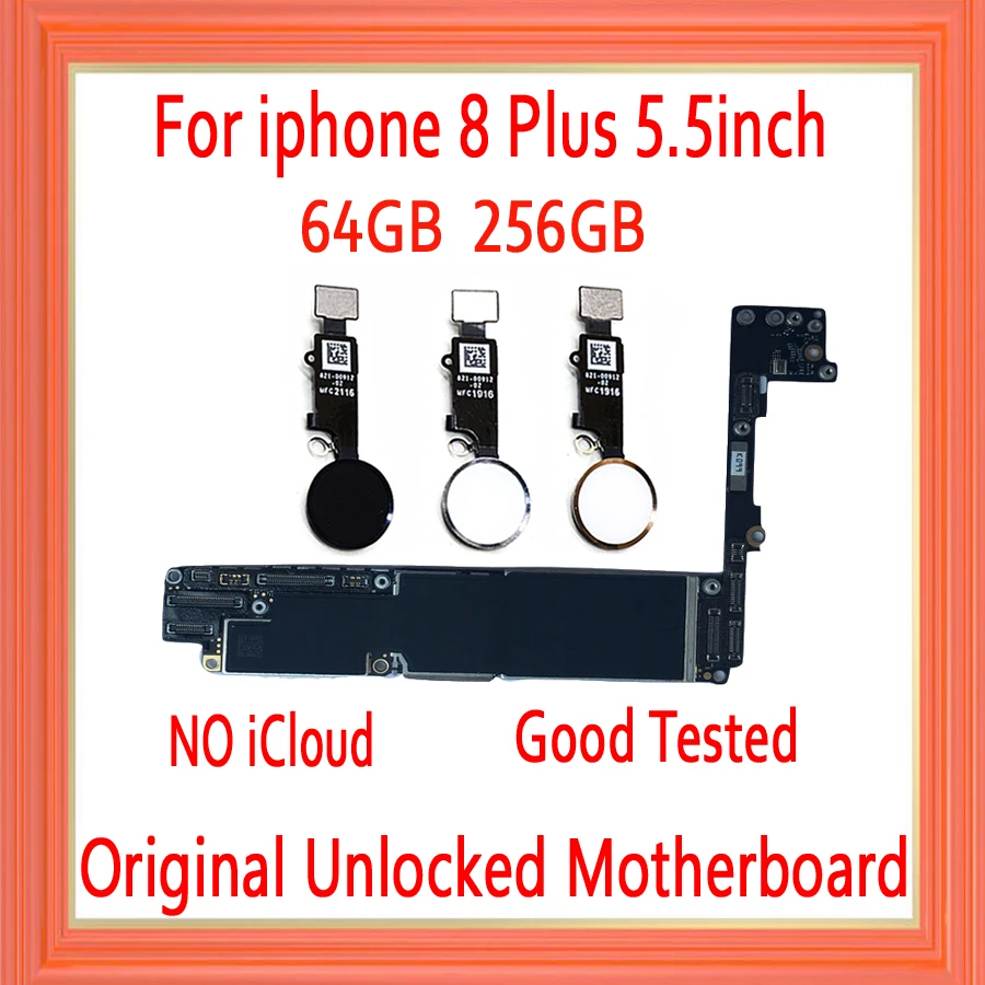 64 Гб 256 ГБ для iphone 8 Plus материнская плата с заводской разблокировкой, для iphone 8 P 8 Plus материнская плата без Touch ID